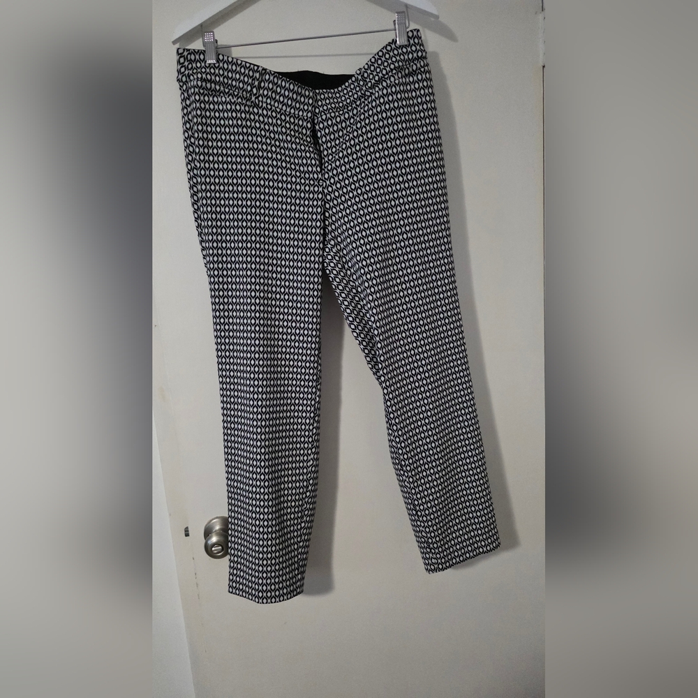 Lane Bryant Black and White Patterned Chinos SIZE 16